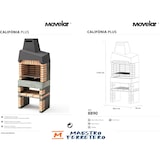 thumbnail of MF - Fertiggrill für Holz und Holzkohle Modell California Plus (Grau, Orange - 86,5 x 58 x 215 cm) REF: 8890/2 - Verwendung im Außenbereich