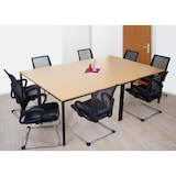 thumbnail of Bureau Braila, vergadertafel kantoortafel seminarietafel, 120x80cm MDF ~ beuken look