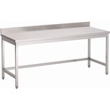 thumbnail of Table inox sans étagère basse avec dosseret Gastro M 1200 x 700 x 850mm
