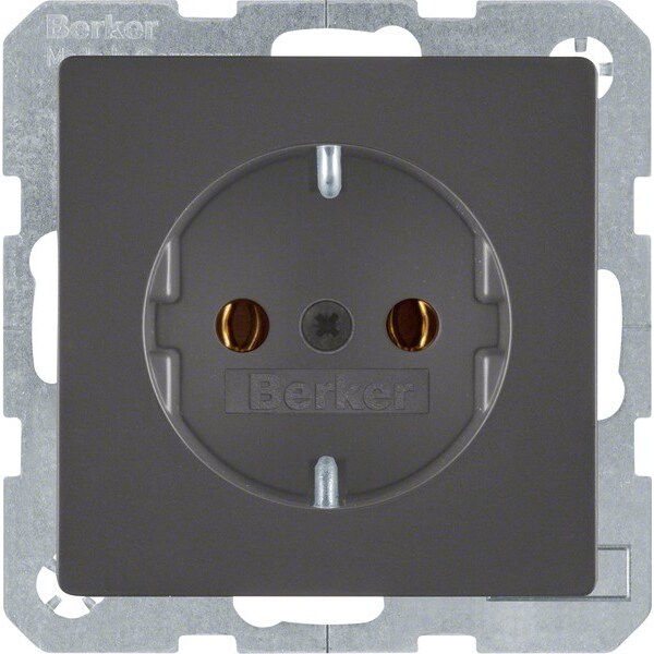 Berker SCHUKO-Steckdose anth/sa 41436086
