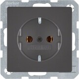 thumbnail of Berker SCHUKO-Steckdose anth/sa 41436086