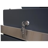 thumbnail of Pakketdoos met standaard HWC-K41, pakketdoos, pakketstation, staande brievenbus, metaal ~ gegalvaniseerd antraciet-roestvrij staal