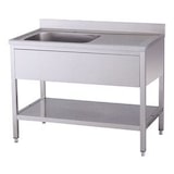 thumbnail of Spültisch 1 Becken links mit Aufkantung B 140cm