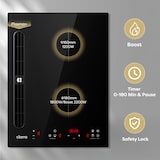thumbnail of CIARRA Placa de Cozinha com Exaustor CIARRA ONE 39 cm Boost Touch-Control com 2 Placas Timer Stop & Go CBBEH392B