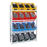 thumbnail of PROREGAL Getränkekistenregal Chiemsee Made in Germany | HxBxT 185x136x34cm | 16 Kisten auf 4 Ebenen | Verzinkt