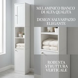 thumbnail of Mobile Colonna Bagno Verticale Salvaspazio Melaminico 30x30x180 Cm