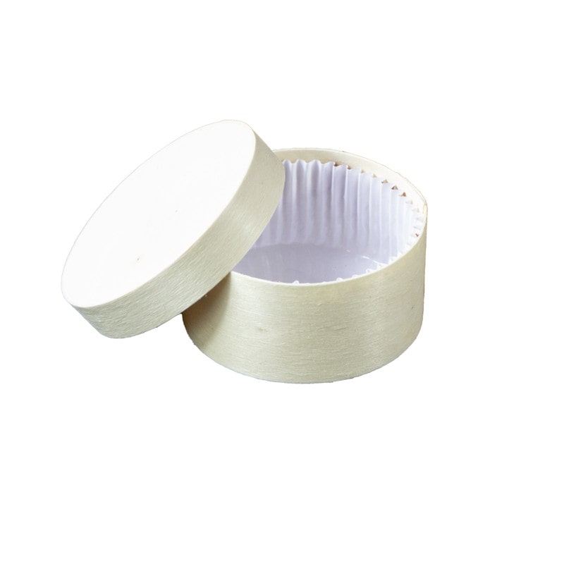 PACKNWOOD - 120uds - Caja Redonda de Madera FSC Mix + Papel Ing - Cocción al Horno H42mm 100ml