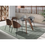 thumbnail of Angel Cerdá  Mesa de jantar com tampo fixo em vidro temperado, estrutura em aço inoxidável  1031.01