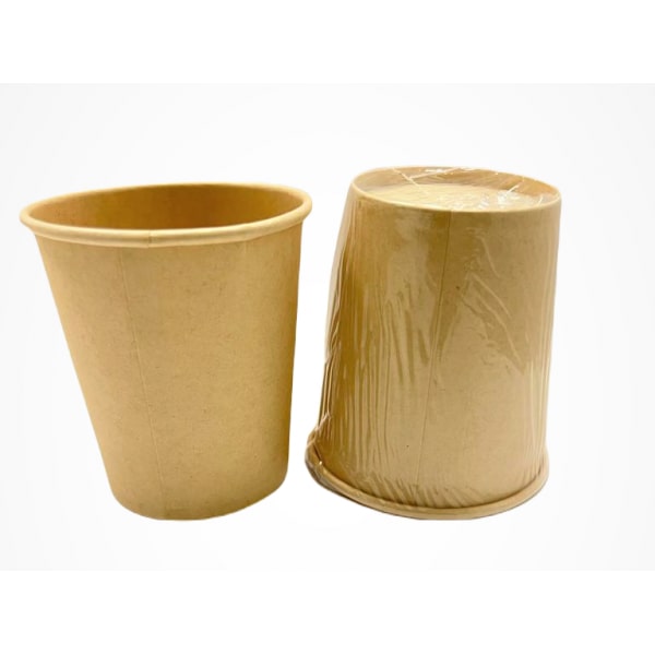 Caja de 2000 vasos carton enfundados. Vaso cartón kraft biodegradable 200ml - Sonico