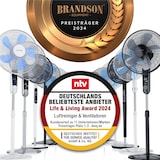thumbnail of Brandson Standventilator 60W mit Timer, Luftkühler 80 Grad osziellierend, Ventilator höhenverstellbar, Kopf um 35 Grad neigbar, 3 Geschwindigkeiten