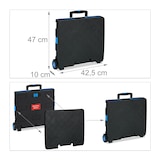 thumbnail of Relaxdays Einkaufstrolley klappbar, bis 35 kg, 50 l Kiste, mit Teleskopgriff, 2 Rollen, Transport Trolley, blau/schwarz