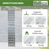 thumbnail of TRUTZHOLM 1 x Auffahrrampe klappbar 226 cm Traglast 680 kg Alu geriffelt Motorradrampe Verladerampe