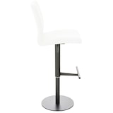 thumbnail of Conjunto de 2 bancos de bar Cadiz com cobertura em imitação de pele preto/branco