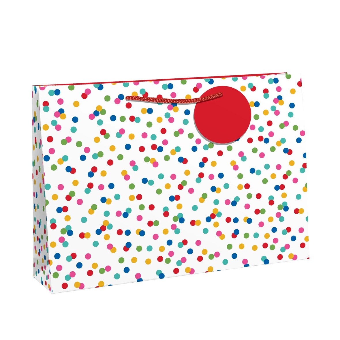 Clairefontaine 6x Geschenktasche Shopping, Punkte, 37,3x11,8x27,5cm - Mehrfarbig 26988-6C