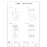 thumbnail of Carrello rotondo in metallo marrone Ø cm 51x74
