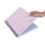 thumbnail of Caderno A4+ capa extra rígida 120H 80G pautado microperfurado 5 faixas cor Navigator Rosa