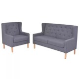 thumbnail of vidaXL Sofa-Set 2-tlg. Stoff Grau