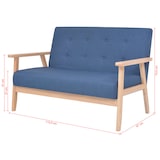thumbnail of vidaXL 2-Sitzer-Sofa Stoff Blau