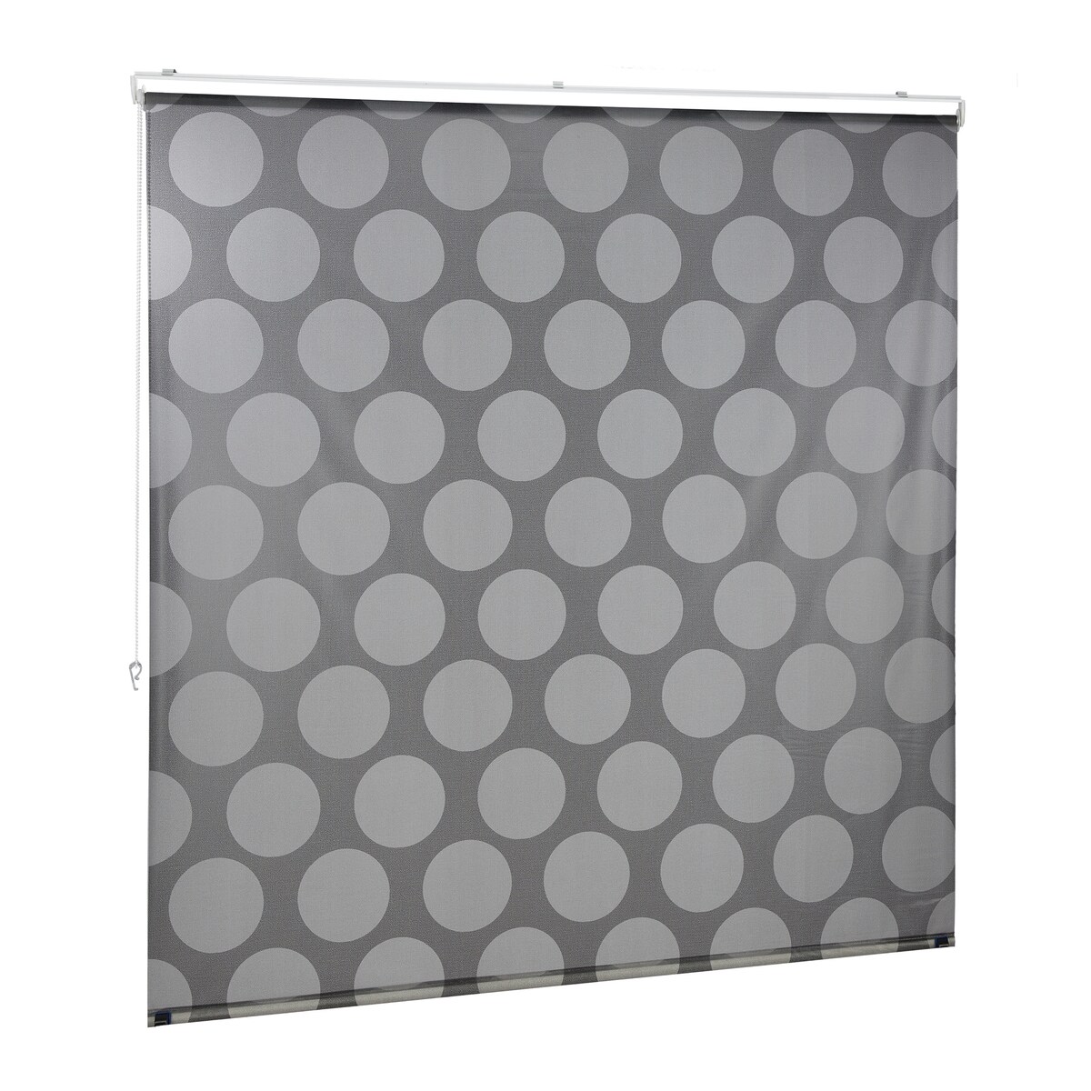 Relaxdays Duschrollo, 160x240 cm, Seilzugrollo für Dusche & Badewanne, Badrollo wasserabweisend, Decke & Fenster, grau