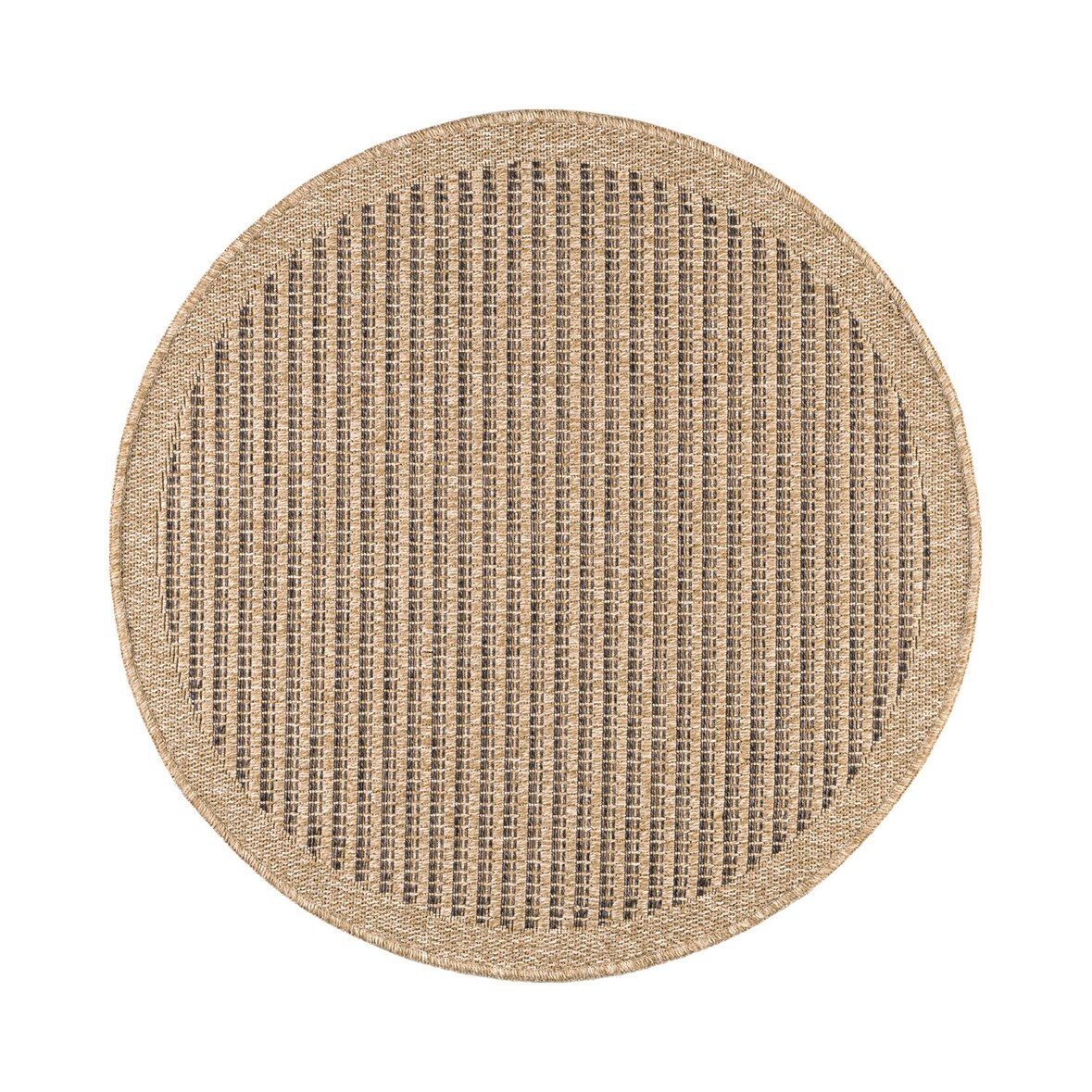 Tapis extérieur rond - 80cm - naturel - 100% polypropylène résistant aux UV - 1400 gr/m²KAFÉ