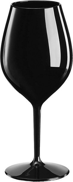 MONOUSO - Sektflöte für Wein Tritan Wiederverwendbar Durable Schwarz 510ml (1 Stück)