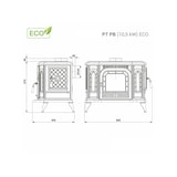 thumbnail of Stufa a legna a libera installazione Apertura destra con CookTop - P7 (10,5 KW) ECO