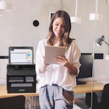 thumbnail of Relaxdays Druckerständer Schreibtisch, 3 Fächer, Regal für Drucker, Druckerhalter, H x B x T: 22 x 40 x 30 cm, schwarz