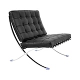 thumbnail of MF - Silla de Diseño Modelo BARNA (T), Fabricado en Acero inoxidable, Similpiel Negra. 76 x 77 x 82 cm
