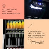 thumbnail of Beersafe 7XL Kühlschrank 242 Liter 5 Böden Panoramaglastür Edelstahl Schwarz