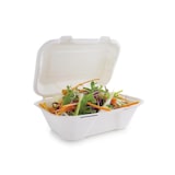thumbnail of Vegware composteerbare bagasse voedseldozen met scharnierdeksel 22,8cm