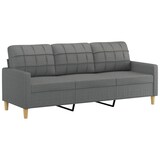 thumbnail of vidaXL 3-Sitzer-Sofa mit Hocker Dunkelgrau 180 cm Stoff