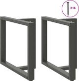 thumbnail of vidaXL Esstischbeine T-Form 2 Stk. Anthrazit 100x35x(72-73) cm Stahl