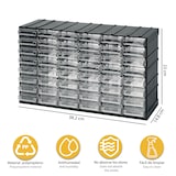 thumbnail of ArtPlast - Mobile contenitore modulare in plastica L 382 x P 148 x H 230 mm con 48 cassetti trasparenti