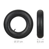 thumbnail of Relaxdays Schubkarrenrad mit Schlauch, 2er Set Ersatzreifen, 3.50-8", luftbereift, für Schubkarre, bis 154 kg, schwarz