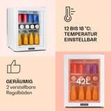 thumbnail of Brooklyn 42 Mini-Kühlschrank Glastür LED Ablage Weiß
