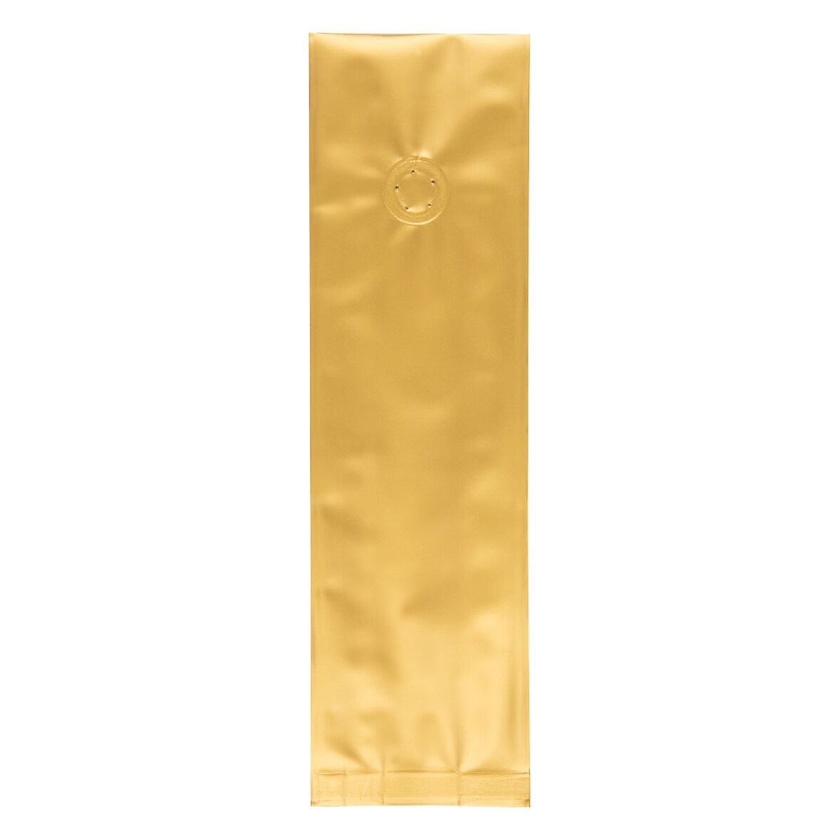 1000x Seitenfaltenbeutel  80+50x280mm Siegelnaht Aromaschutzventil Gold