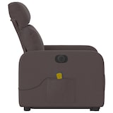 thumbnail of vidaXL Elektrischer Massagesessel mit Aufstehhilfe Dunkelbraun Stoff