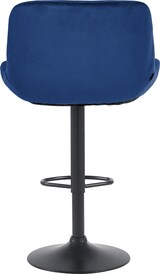 thumbnail of CHEFGASTRO Barhocker GINZA Schwarz Samt HxBxT 85x50x50cm Blau Barstuhl