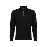 thumbnail of DASSY® Sonic T-Shirt mit langen Ärmeln, D-FX Flex, RV Kinnschutz, Schulter verstärkt, Firmenveredelung, Art. 710012 schwarz/azurblau 3XL
