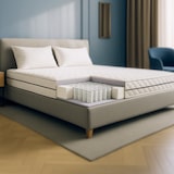 thumbnail of Matras 80x190 cm met pocketveren, hypoallergeen schuim, H24 cm, orthopedisch, hoes anti-huisstofmijt