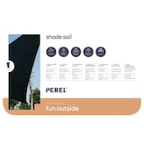 thumbnail of Voile d'ombrage, perméable, respirant, 3,6 x 3,6 x 3,6 m, 180 g/m², PEHD, triangulaire, gris foncé