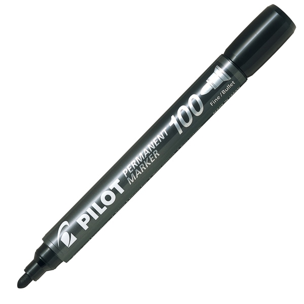 PILOT Marqueur permanent MARKER 100 pointe conique fine encre Noir