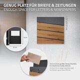 thumbnail of ECD Germany Standbriefkasten Anthrazit Edelstahl 170 cm freistehend, mit Zeitungsfach, Postkasten Holzoptik, pulverbeschichtet