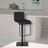 thumbnail of Barhocker BITOR - Kunstleder Schwarz 39x46x80 cm Schwarz | Barstuhl Höhenverstellbar Mit Lehne Drehbar Tresenhocker Tresenstuhl Kneipenhocker