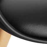 thumbnail of tectake Lot 6 chaises salle à manger style scandinave forme ergonomique noir - 406101