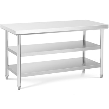 Royal Catering - RVS werktafel - ECO - 150 x 70 cm - 500 kg - tussenplank -