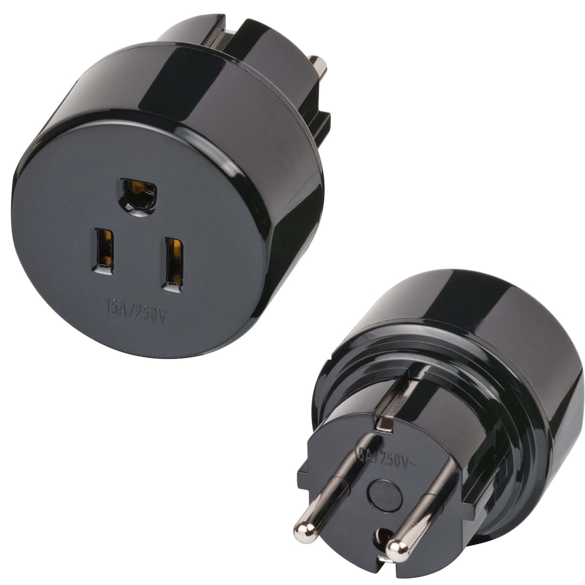 Adattatore Da Viaggio Presa Elettrica Spina Us Americana 3 Pin A Schuko 2 Pin