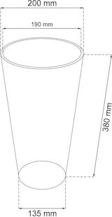 thumbnail of Prosperplast - Kunststoffblumentopf Tubus Slim Effect MIT Reservoir in Farbe Zement, 38,1 x 20 x 20 cm