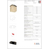 thumbnail of Gartenhaus Bh16 Marcella 146x130 aus naturbelassenem Fichtenholz 16 mm mit Einzeltür, OSB3-Dach und Boden, einfacher Aufbau