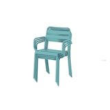 thumbnail of METRO PROFESSIONAL Gastro Armlehnstuhl stapelbar, Stahl, baby blau